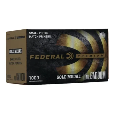 Federal Gold Medal #100M Small Pistol Match Primers 2000Pcs