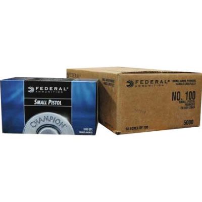 Federal Small Pistol Primers #100 Box Of 5000Cts