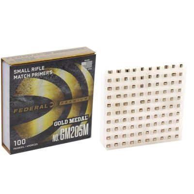 Federal Premium Gold Medal Small Rifle Match Primers #205M Box of 1000 (10 Trays of 100)